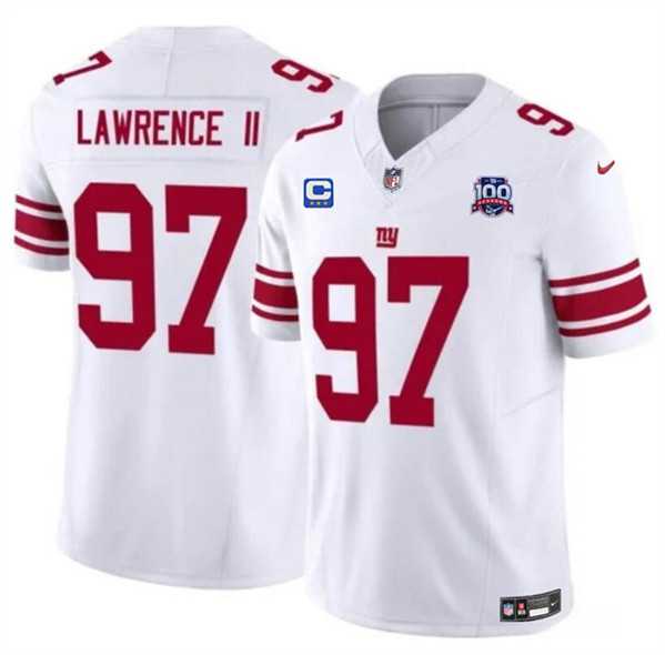Men & Women & Youth New York Giants #97 Dexter Lawrence II White 2024 F.U.S.E. With 3-Star C Patch And 100TH Season Patch Vapor Untouchable Limited Stitched Jersey,We sell and wholesale Men & Women & Youth New York Giants #97 Dexter Lawrence II White 2024 F.U.S.E. With 3-Star C Patch And 100TH Season Patch Vapor Untouchable Limited Stitched Jersey on line form chian!